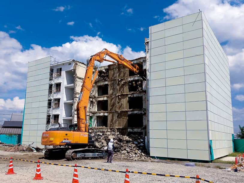 京都府のRC地上5F解体施工事例1